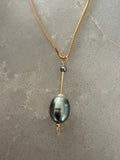 Tahitian pearl drop necklace