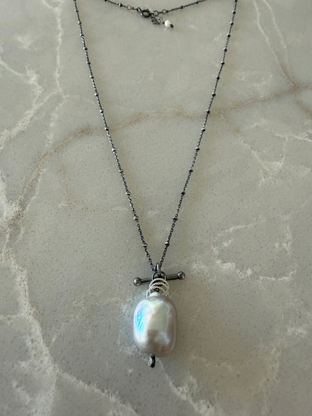 grey pillow pearl